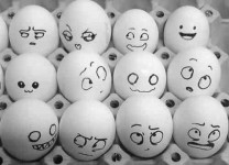 Eggs with faces